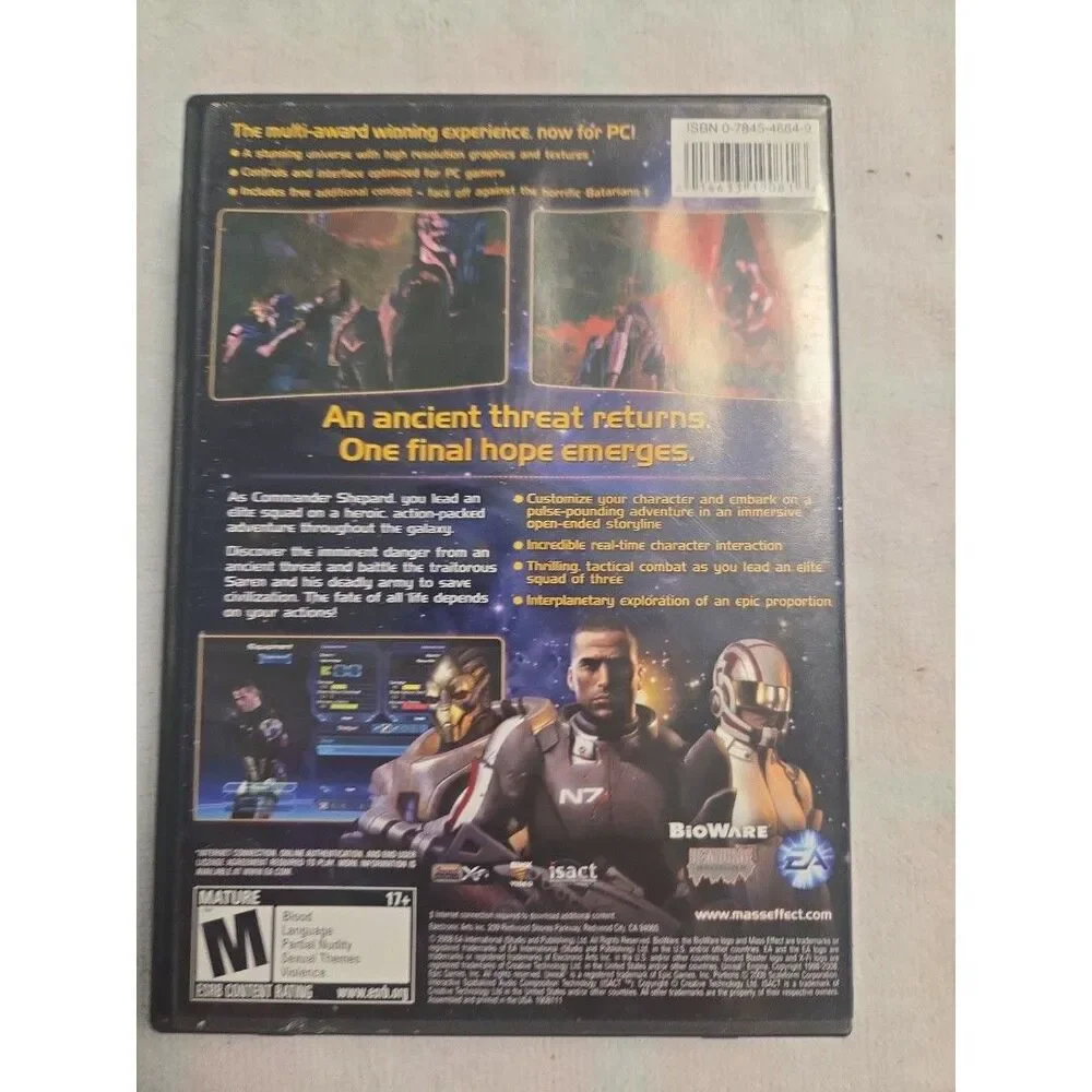 Mass Effect PC 2008 With Manual  Pre-Owned